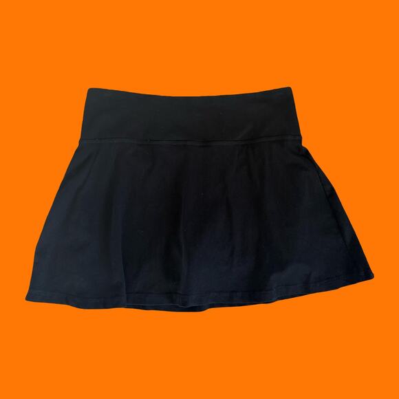 00's vintage black bodycon mcbling preppy y2k mini skort LARGE bebe sport - Picture 4 of 5